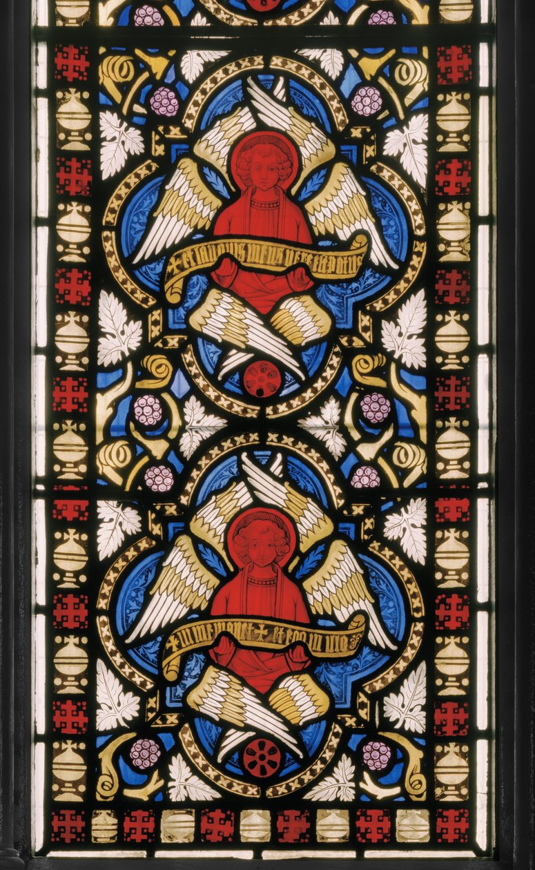 Serafi, Pyhän sakramentin kappeli, noin 1845 (lasimaalauksia). tekijältä Augustus Welby Northmore Pugin