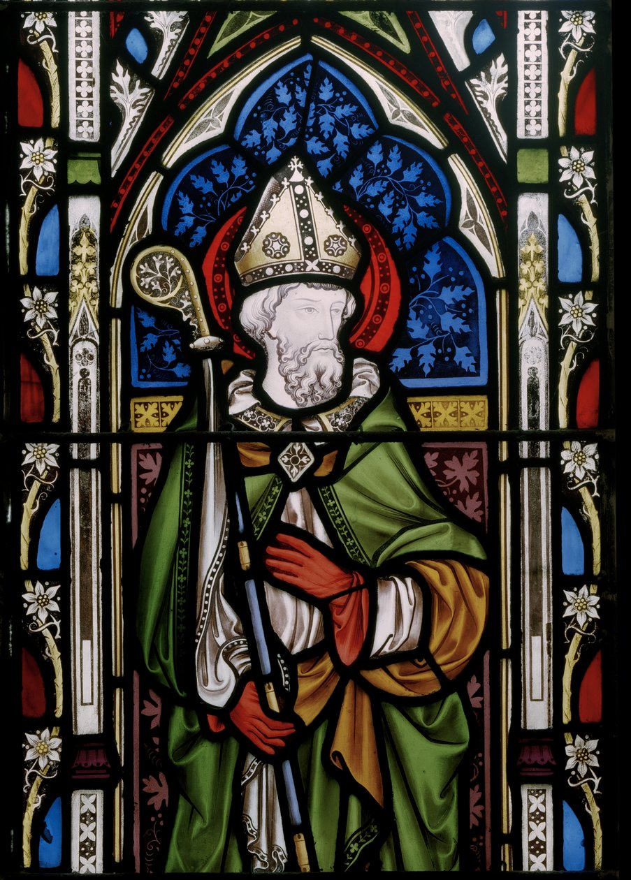 Pyhä Daavid, yksityiskohta (lasimaalauksia) tekijältä Augustus Welby Northmore Pugin