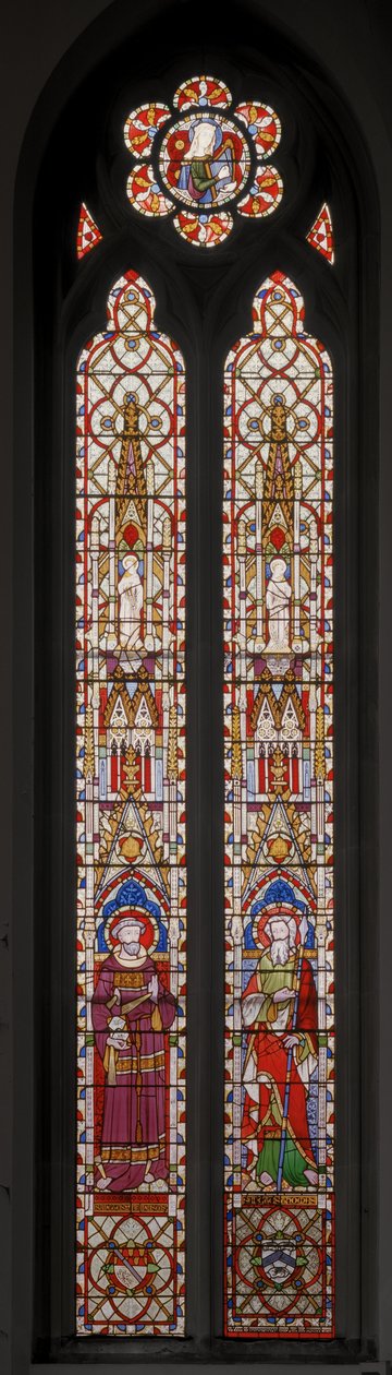 Franciscus Assisilainen ja Tuomas apostoli, 1852 (staned lasi) tekijältä Augustus Welby Northmore Pugin