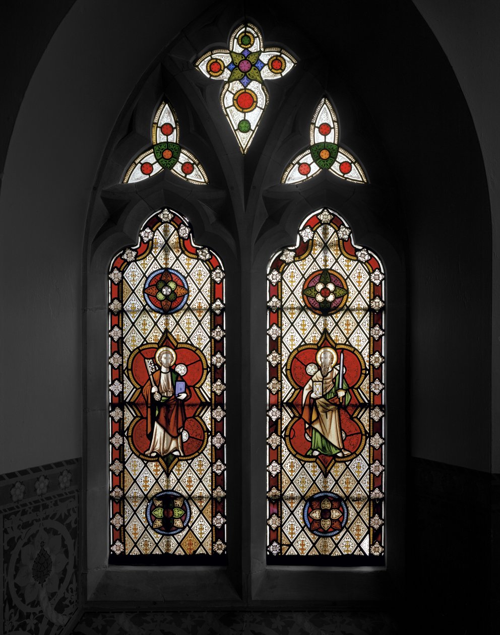 Pietari ja Paavali, 1848 (lasimaalauksia) tekijältä Augustus Welby Northmore Pugin