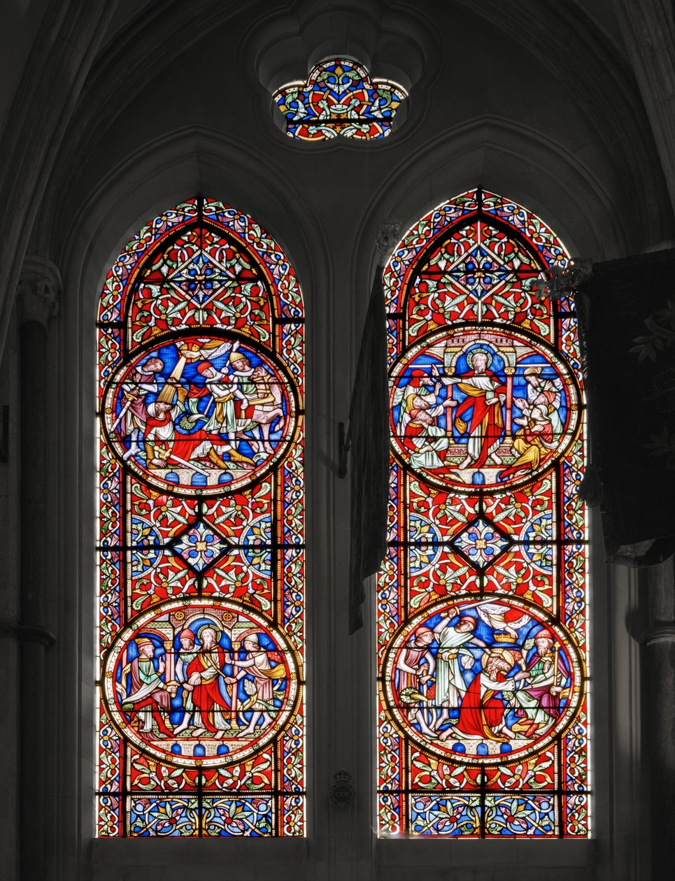 Pyhän Paavalin elämä, St. Georgesin kappeli, 1852 (lasimaalauksia). tekijältä Augustus Welby Northmore Pugin