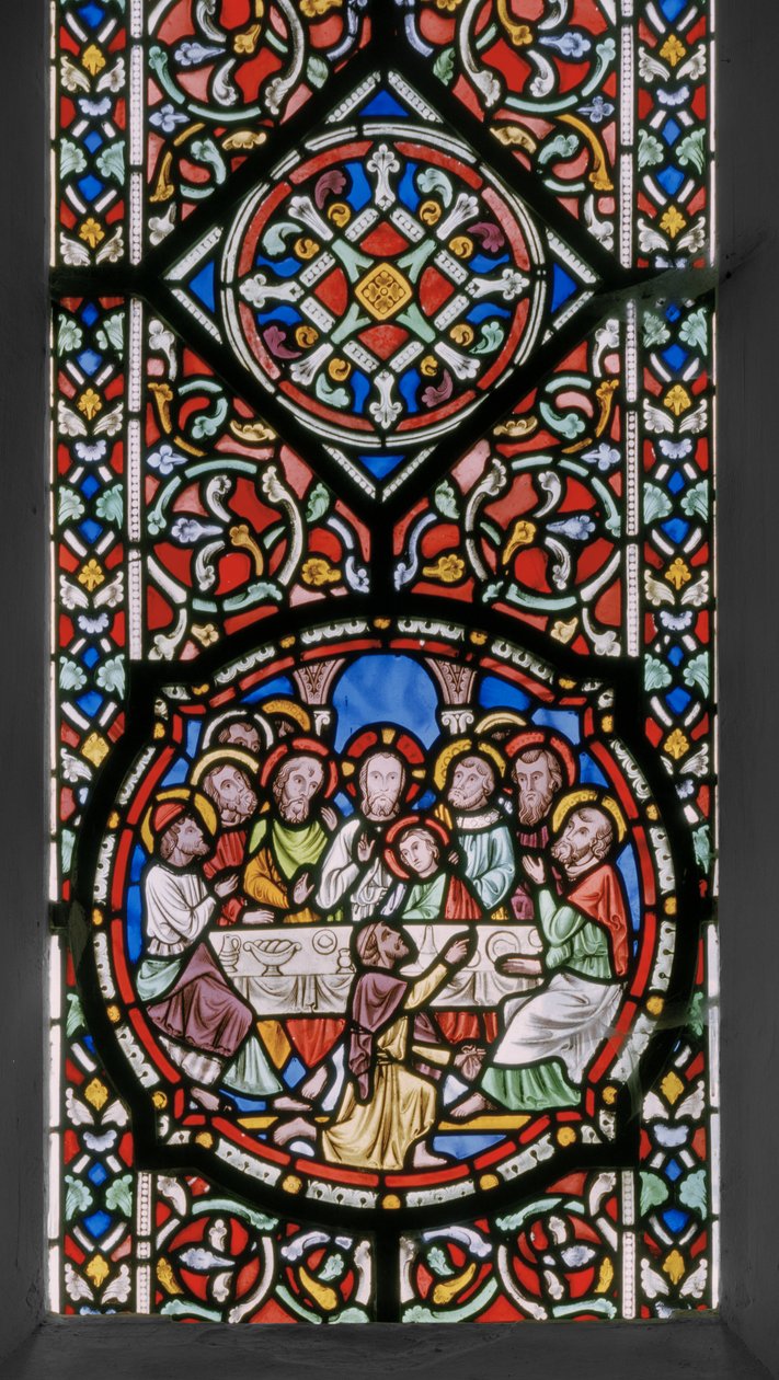 Kristuksen kärsimys, itäikkuna, yksityiskohta, 1848-50 (lasimaalauksia) tekijältä Augustus Welby Northmore Pugin