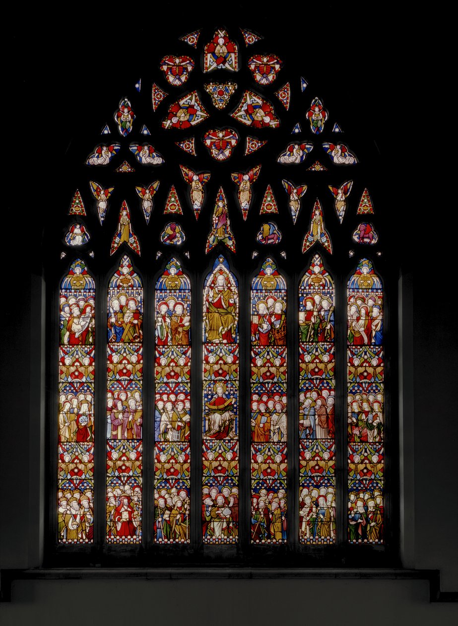 Kirkon voitto, 1884 (lasimaalauksia) tekijältä Augustus Welby Northmore Pugin