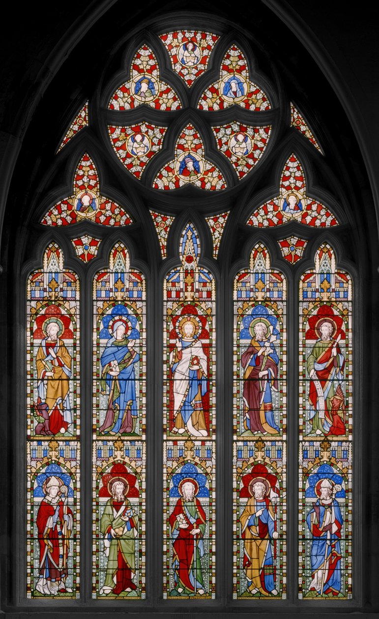 Länsi-ikkuna (lasimaalauksia) tekijältä Augustus Welby Northmore Pugin