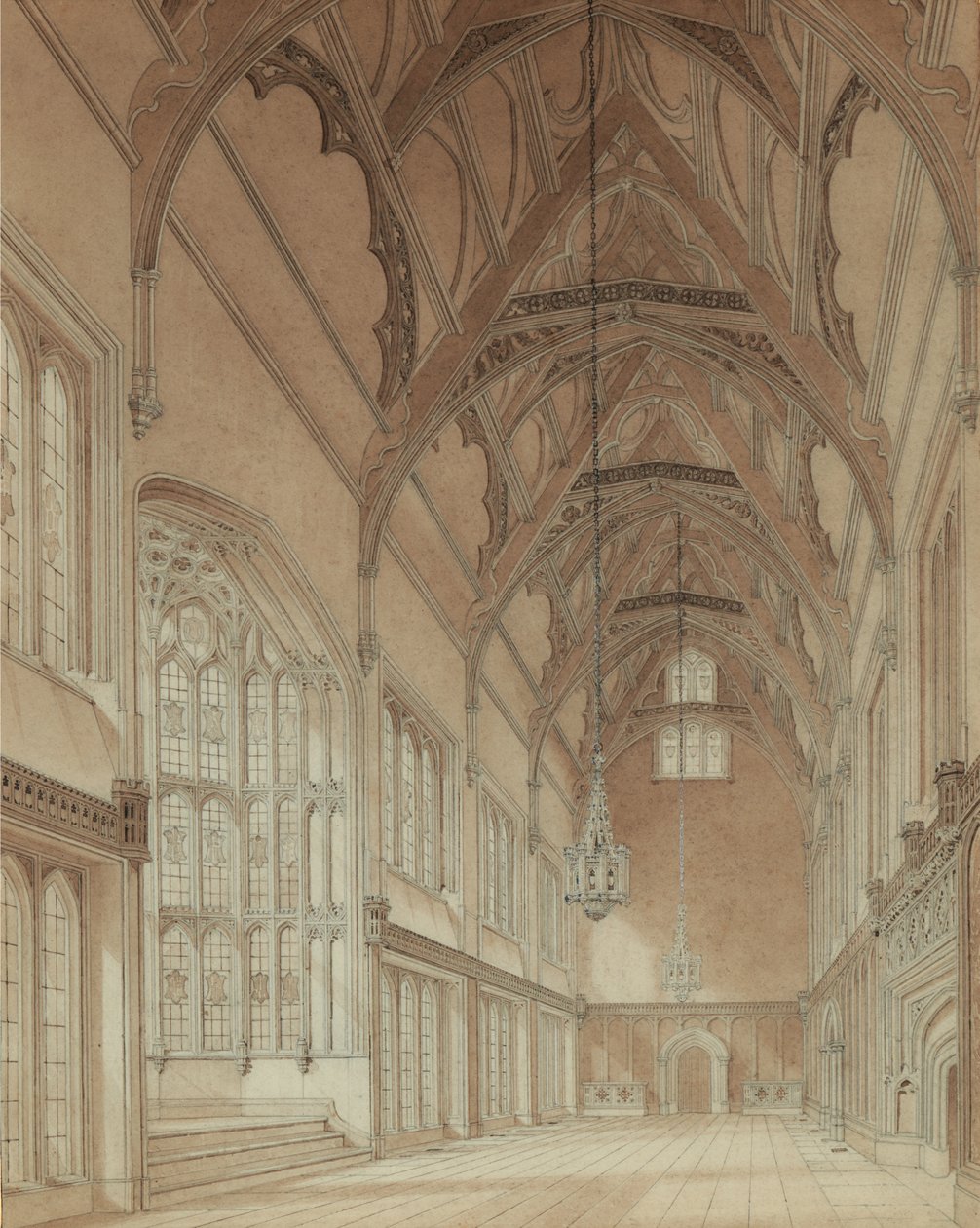 College Hallin sisustus tekijältä Augustus Welby Pugin