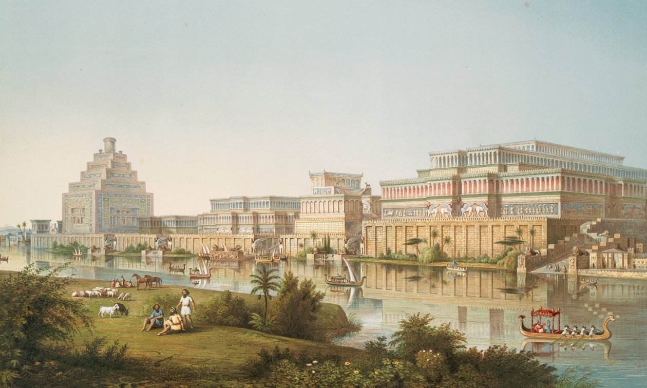 Nimroudin [Calahin] palatsit kunnostettu, 1853 tekijältä Austen Henry Layard