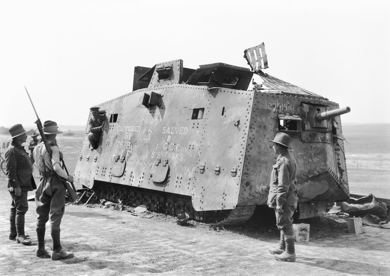 Saksalainen panssarivaunu vangitsi 26. pataljoonan Monument Woodissa lähellä Villers-Bretonneux