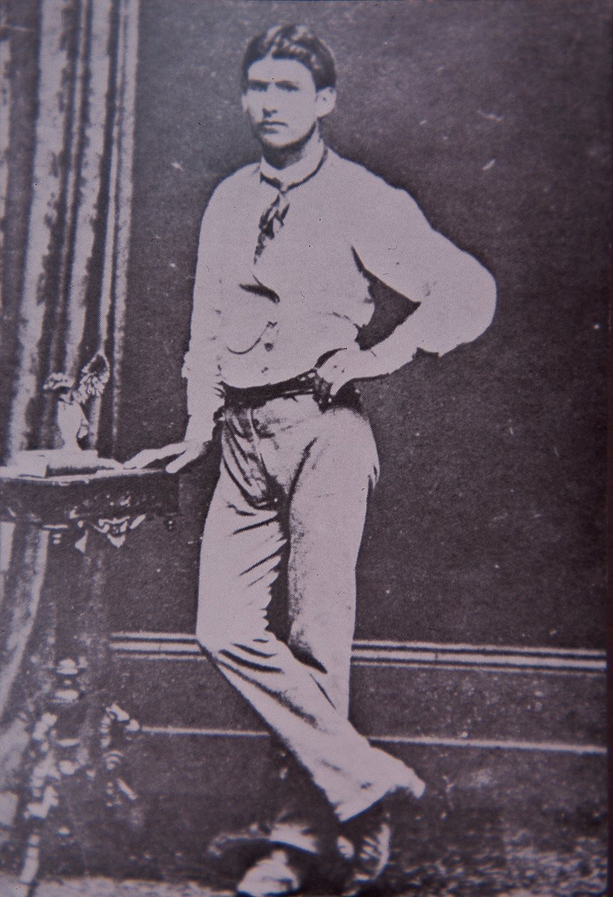 Kelly Gangin jäsen Steve Hart, joka kuoli liekeissä Glenrowan-hotellissa 28. kesäkuuta 1880 (m/v kuva) tekijältä Australian Photographer