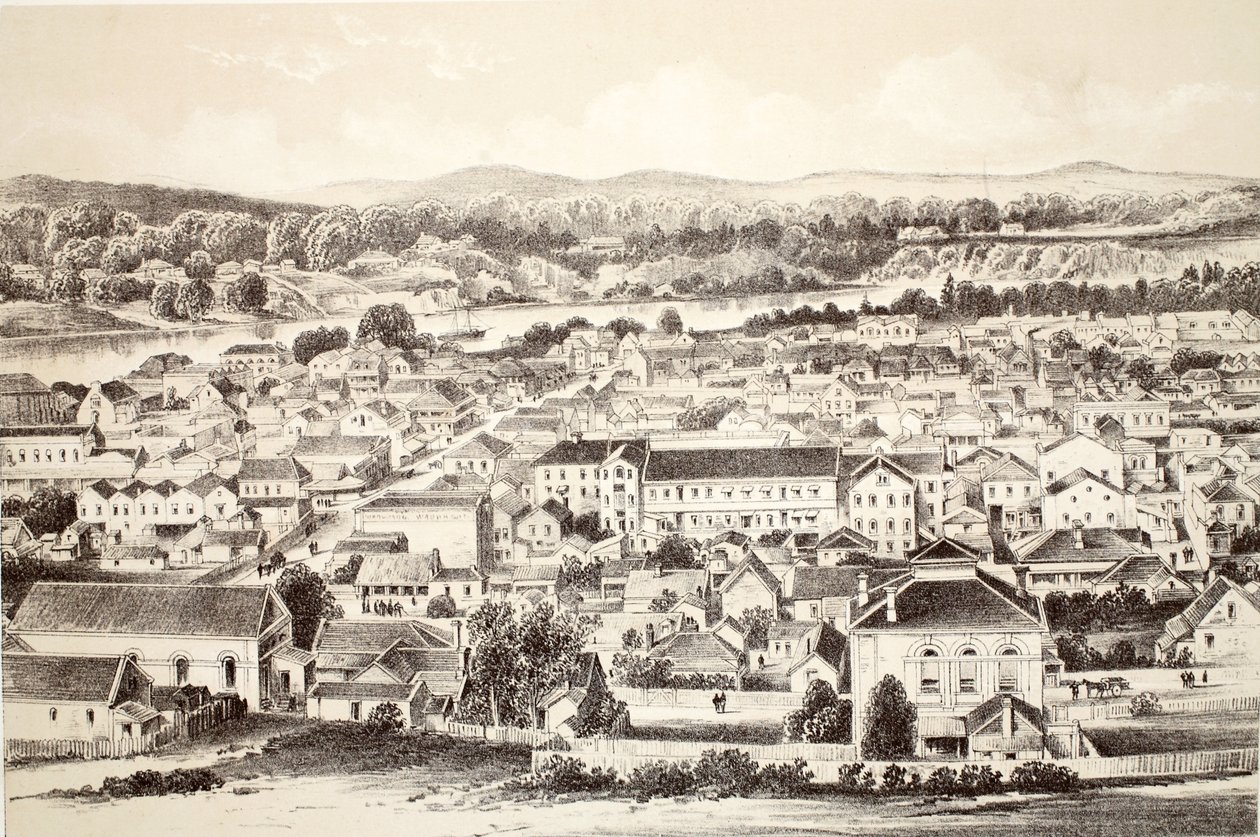 Brisbane, David Blairin, McGradyn, Thomsonin ja Nivenin Australasian historiasta, 1879 tekijältä Australian School