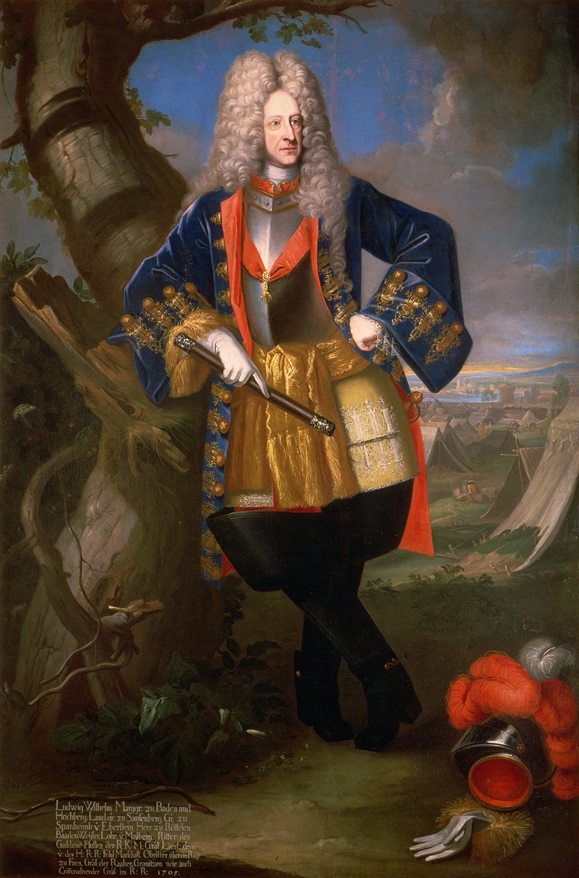 01147 Ludwig Wilhelm, Badenin kreivi (1655-1707), 1705 tekijältä Austrian School