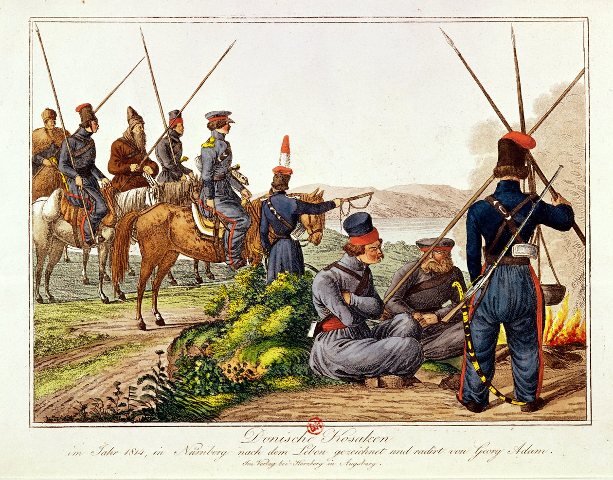Donin kasakat vuonna 1814 tekijältä Austrian School