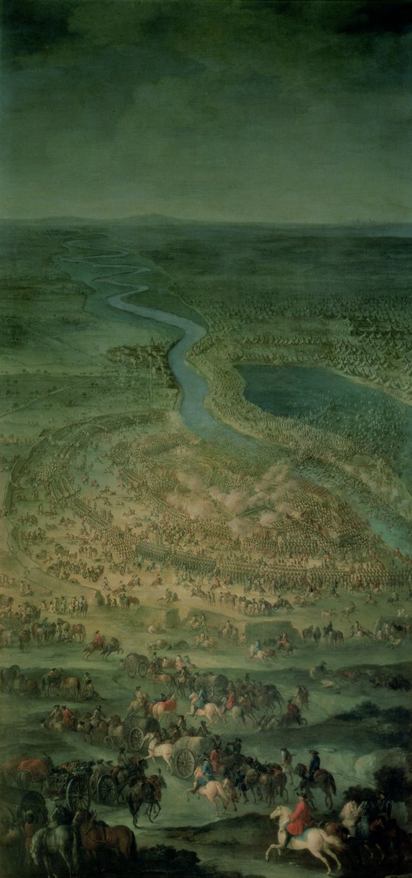 Sentan taistelu, 11. syyskuuta 1697, jossa Itävallan keisarikunnan joukot Savoylaisen Eugene (1663-1736) johtamana voittivat Turkin armeijan tekijältä Austrian School