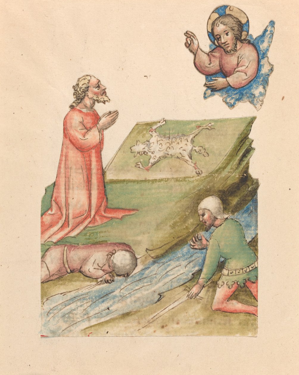 Gideon ja fleece, Gideonin armeijan valinta tekijältä Austrian 15th Century
