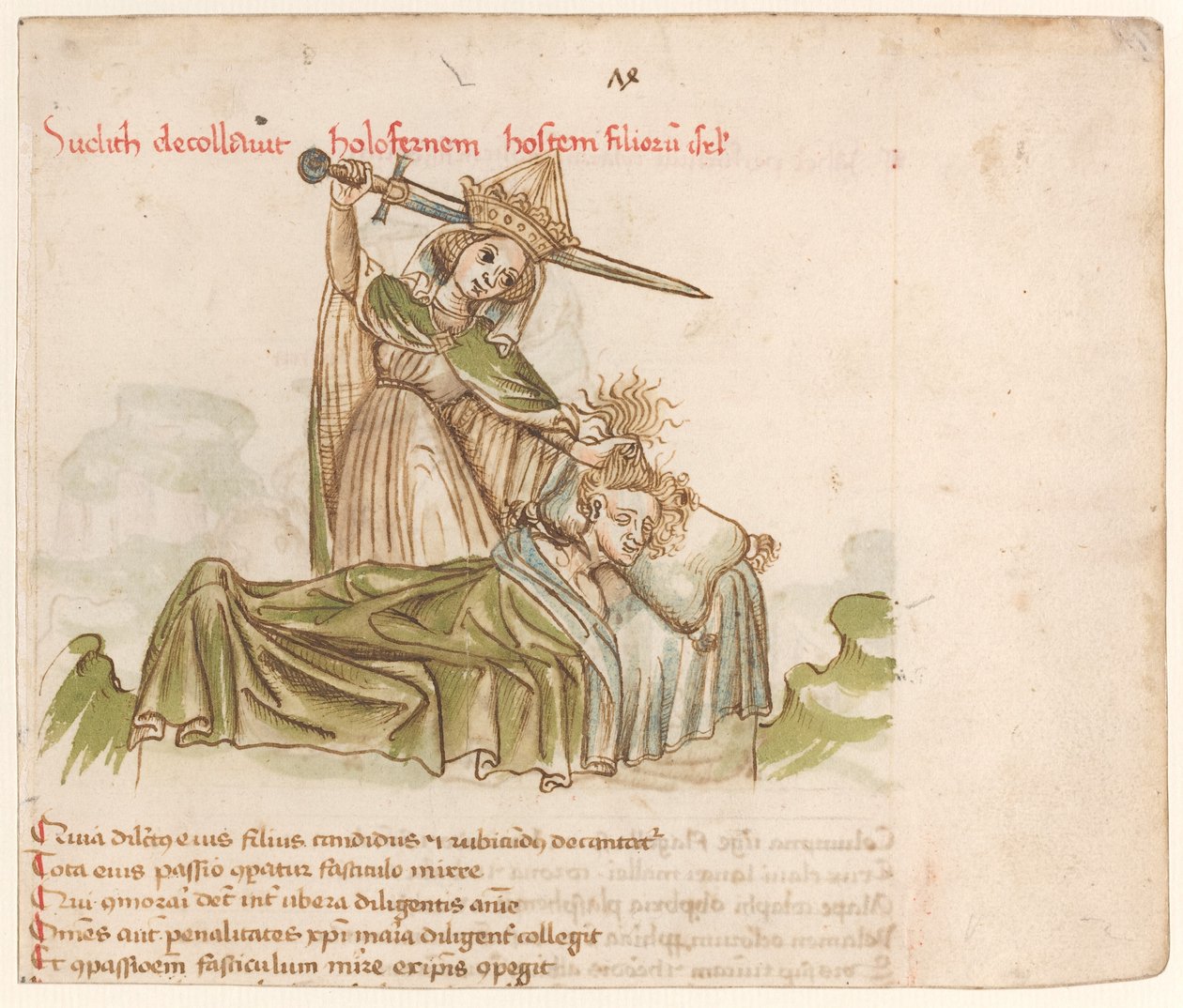 Judith Killing Holofernes tekijältä Austrian 15th Century