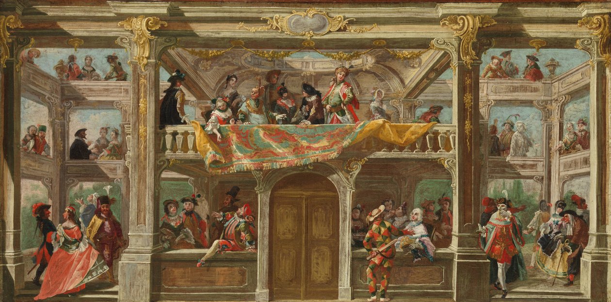 Naamiojuhla Bohemiassa, n. 1748 tekijältä Austrian School
