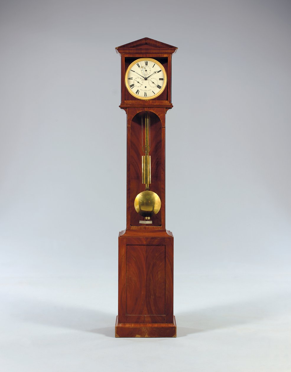 Kuukauden mittainen bodenstanduhr, jossa on yhtälö aika ja täysi kalenteri, 1806 tekijältä Austrian School