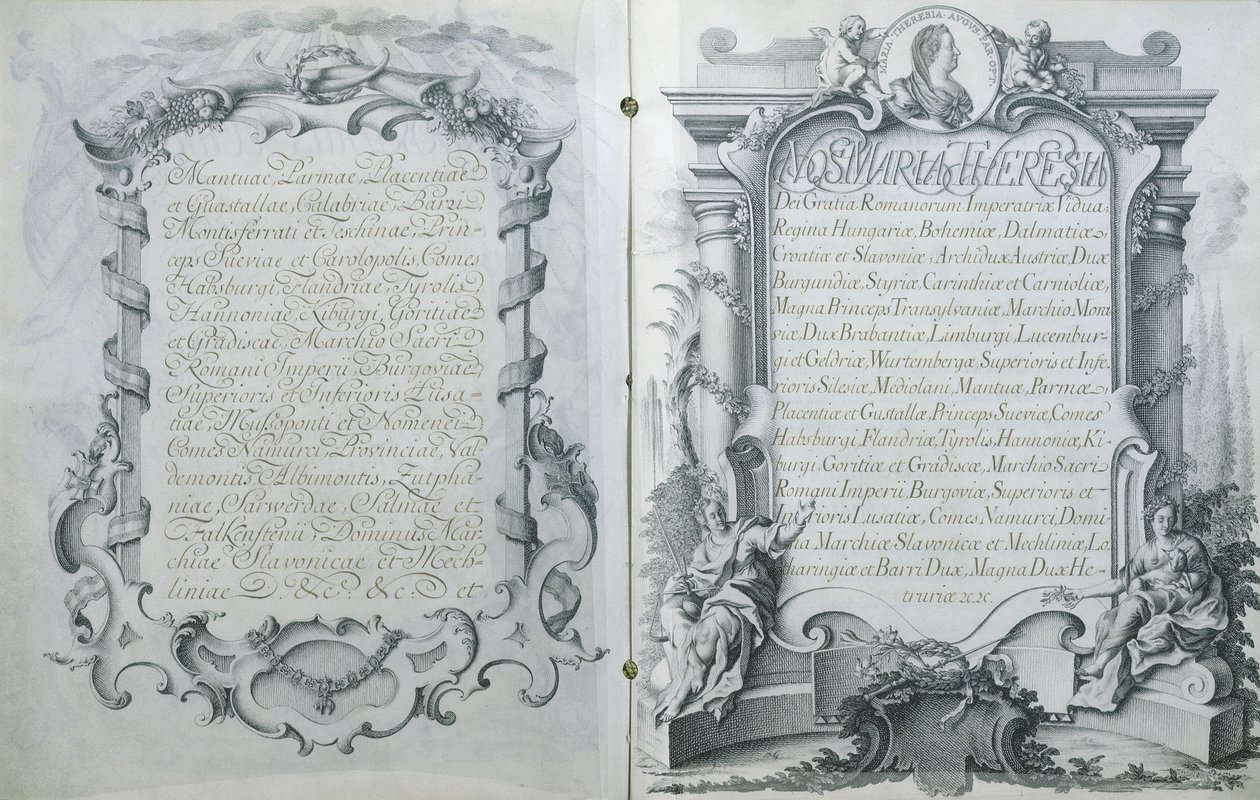 Itävalta ratifioi Itävallan arkkiherttuattaren Marie-Antoinetten avioliittosopimuksen Ranskan Dauphin Louisin kanssa, 23. huhtikuuta 1770 tekijältä Austrian School