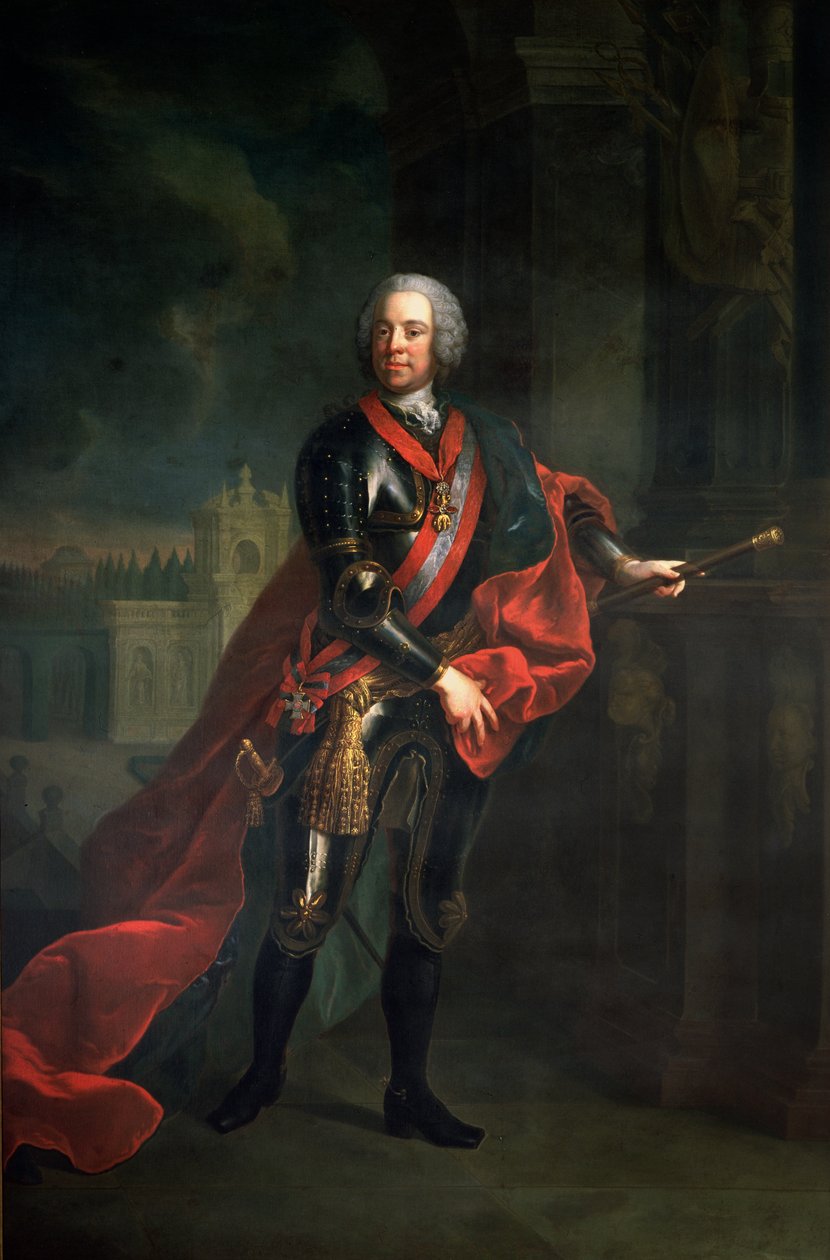 Kreivi Leopold Joseph von Daun (1705-66), kenttämarshall ja Itävallan komentaja seitsemänvuotisen sodan aikana, voitti Friedrich Suuren Kolinin piirityksessä tekijältä Austrian School