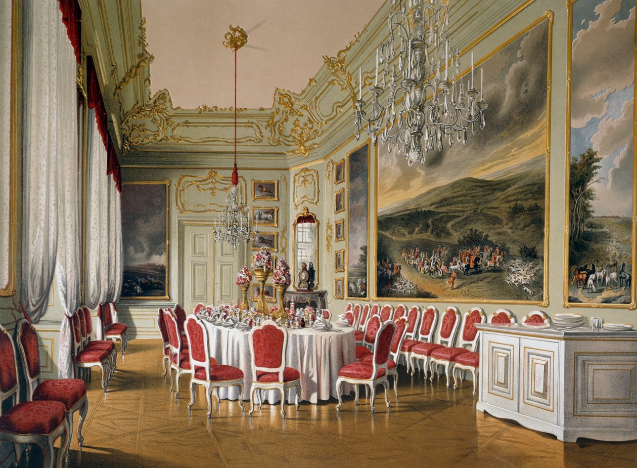 Ruokasali Imperial Apartmentsissa, Schönbrunnin palatsissa (UNESCOn maailmanperintöluettelo). tekijältä Austrian School