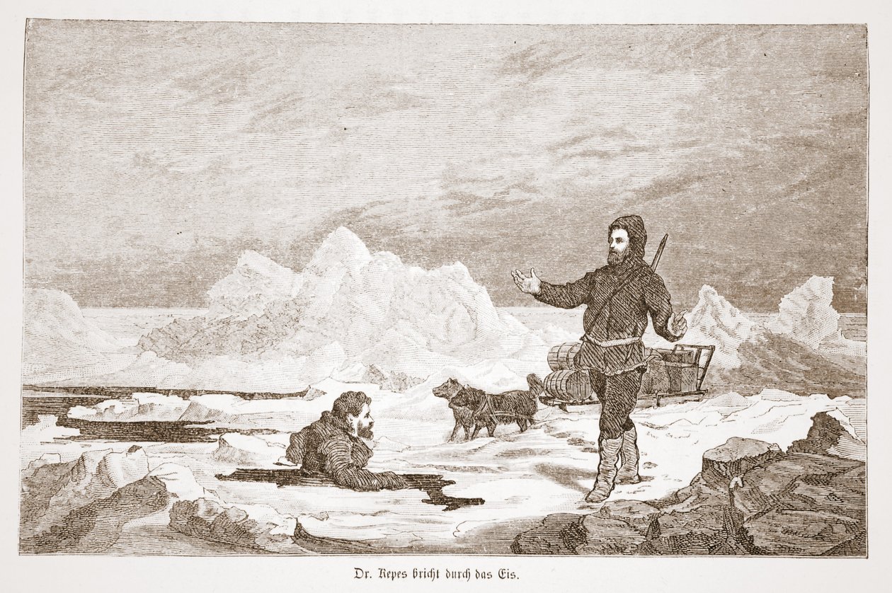 Tohtori Repes putoaa jään läpi, 1876 tekijältä Austrian School