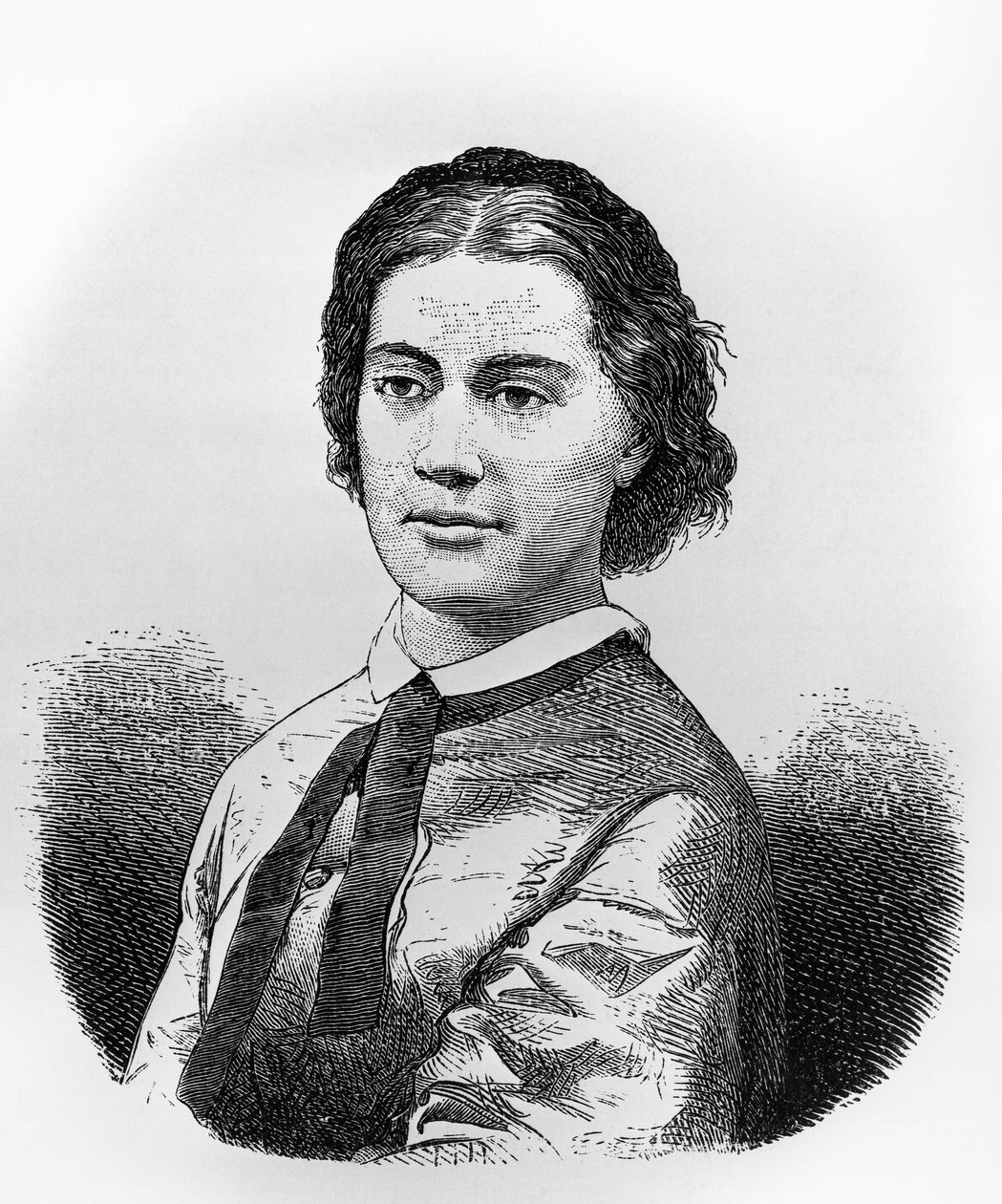 Alexandrine Tinnén muotokuva, kuvitus Joseph Chavannen teoksesta "Die Sahara tai keidaasta keitaalle" tekijältä Austrian School