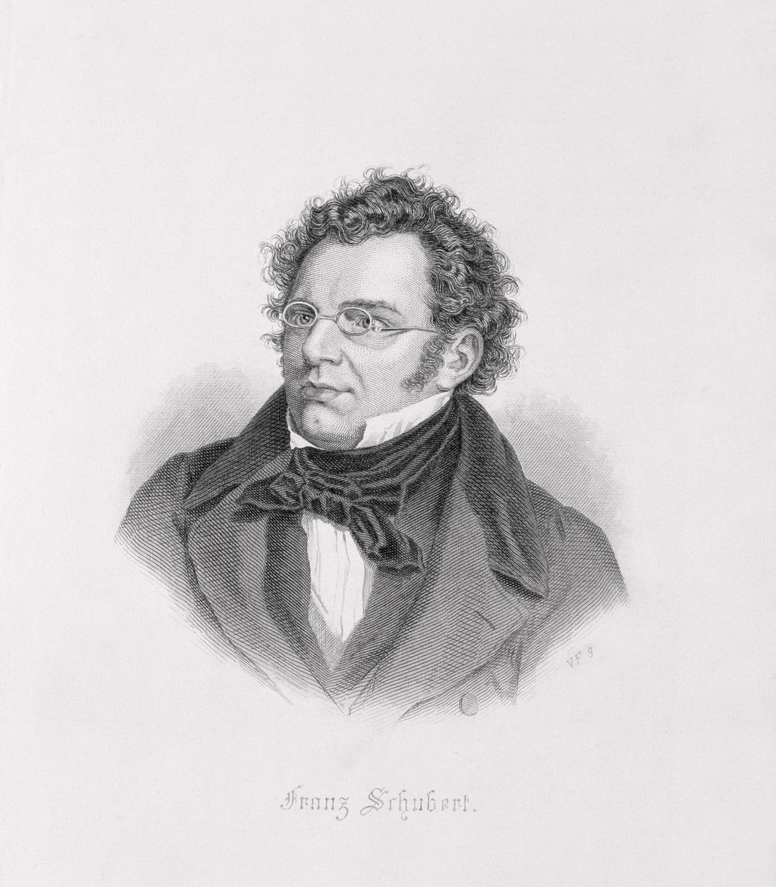 Franz Schubertin (1768-1827) muotokuva tekijältä Austrian School
