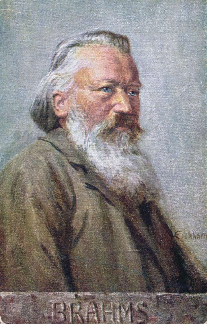 Postikortti, joka kuvaa Johannes Brahmsia n. 1910 tekijältä Austrian School
