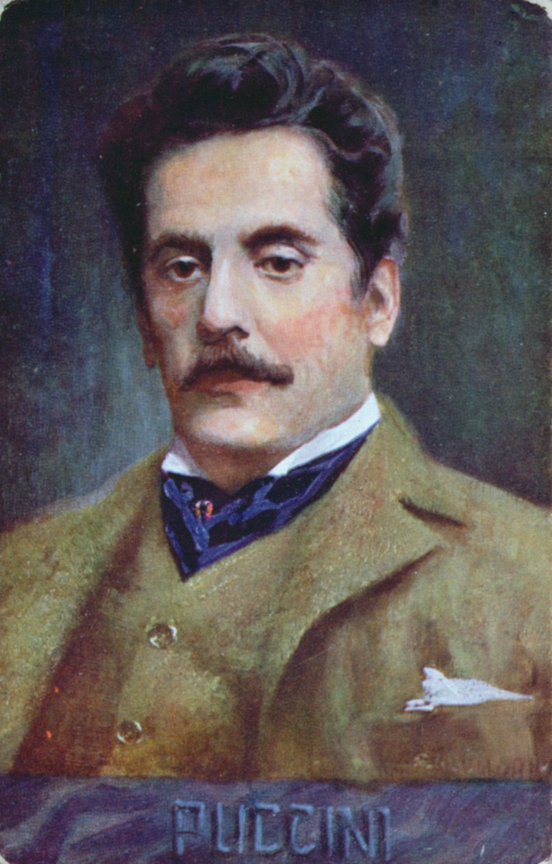 Postikorttimuotokuva Giacomo Puccinista, n. 1910-1915 tekijältä Austrian School