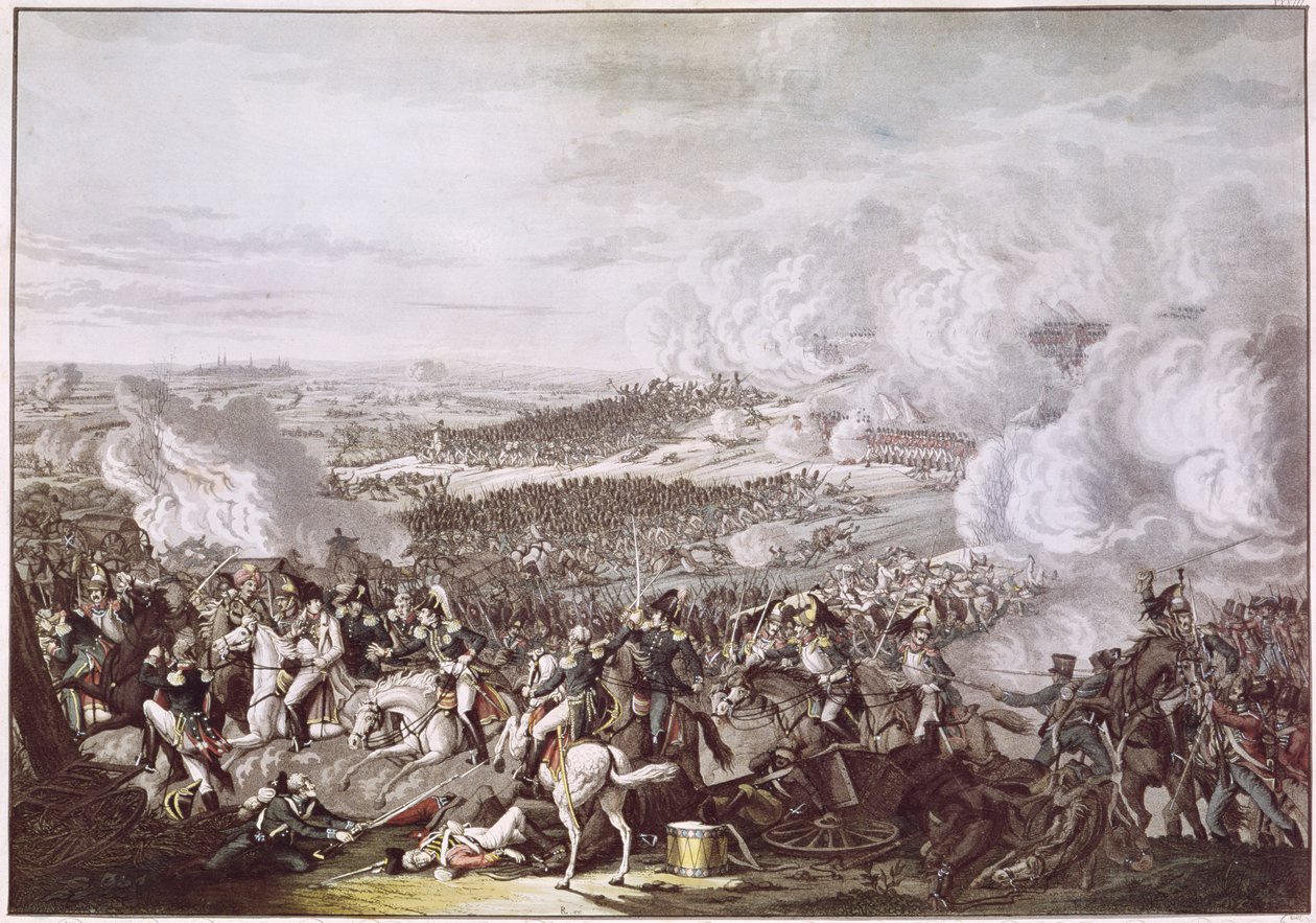 Napoleonin lento (1769-1821) Waterloon taistelun jälkeen, 18. kesäkuuta 1815, noin 1815-30 tekijältä Austrian School
