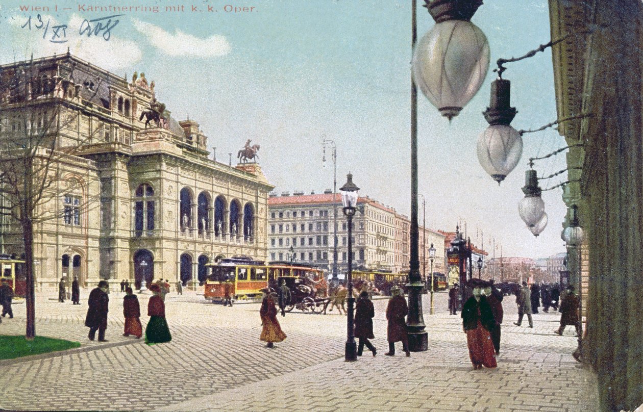 Kaerntnerring ja keisarillinen ja kuninkaallinen ooppera Wienissä, 1908 tekijältä Austrian School