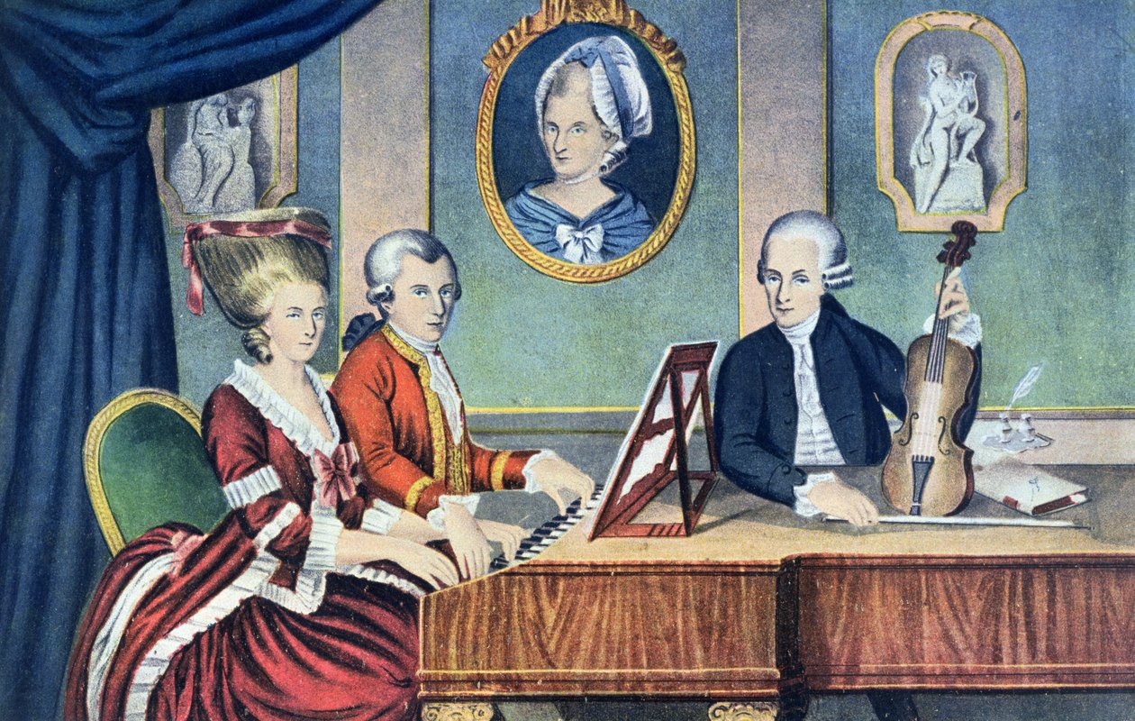 Mozartin perhe 1780-81, tekijältä Austrian School