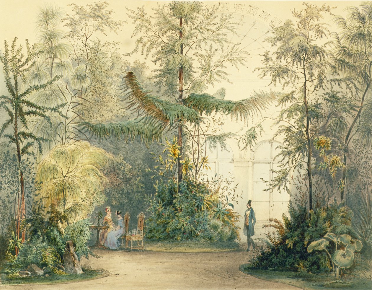 Hofburgin palatsin talvipuutarha, Wien, 1852 (katso myös 170851, 171910) tekijältä Austrian School