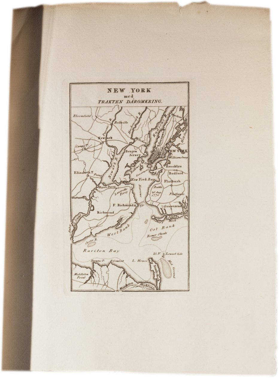 New Yorkin kartta, Yhdysvaltojen atlaksesta, 1824. tekijältä Axel Leonhard Klinckowström