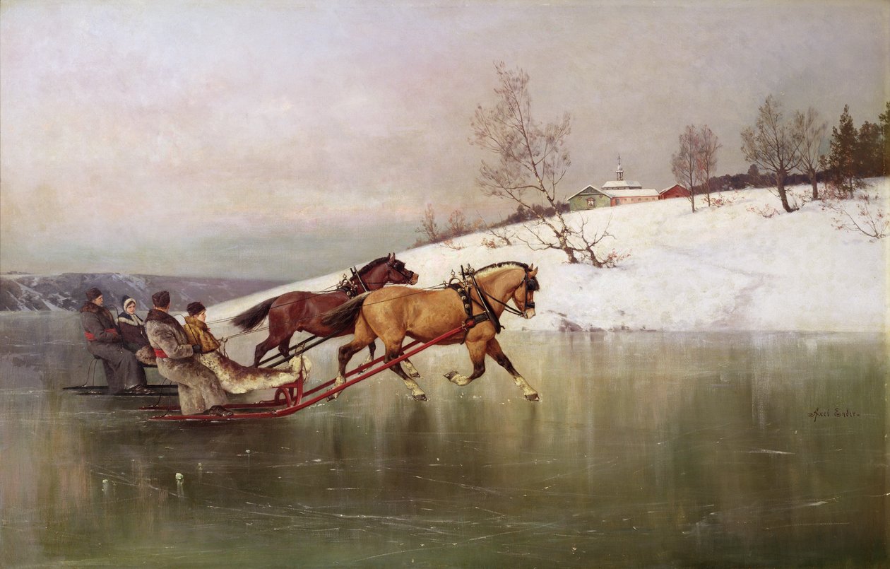 A Race (öljy kankaalle) tekijältä Axel Hjalmar Ender