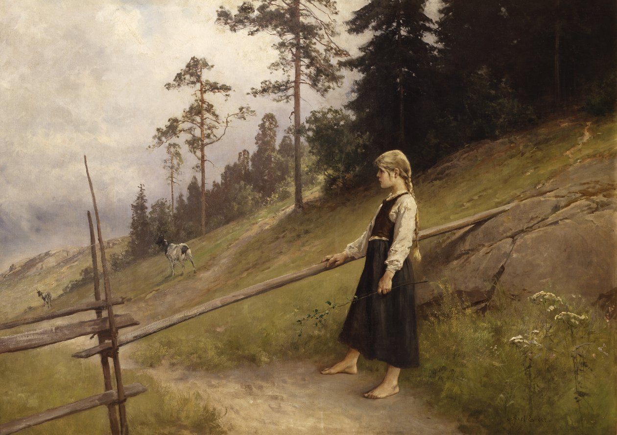 Dairymaid (öljy kankaalle) tekijältä Axel Hjalmar Ender