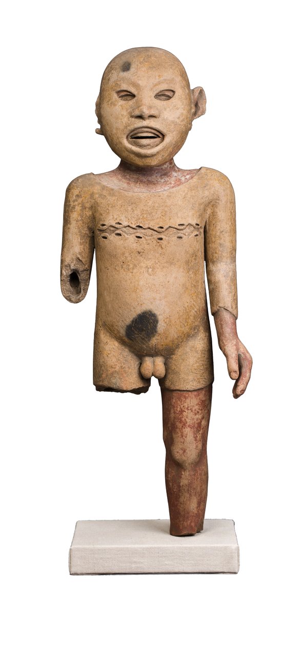 Jumaluuden Xipe Totecin rituaalinen jäljittelijä, mahdollisesti Keski Veracruz, 1450/1500 tekijältä Aztec