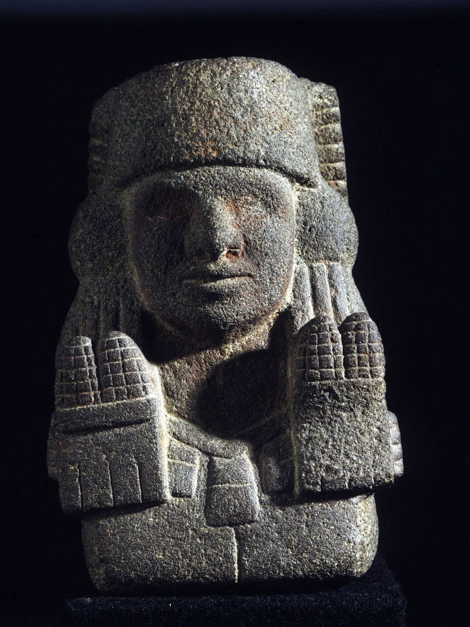 Aztec Art: Chicomecoatlin (nimeltään ausi Xilonen), piikan ja hedelmällisyyden jumalattaren esitys. Kansallinen antropologian museo, Meksiko tekijältä Aztec Aztec