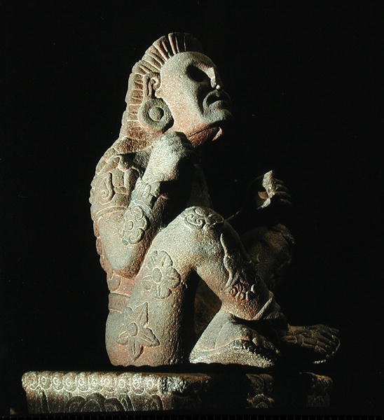 Xochipilli (katso myös 207566), Late Post Classic Period (1300-1521) (kivi) tekijältä Aztec Aztec