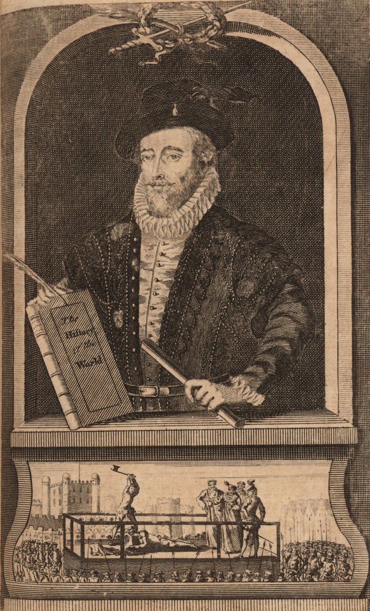 Sir Walter Raleighin muotokuva 1750-1760-luvulta. tekijältä B. Cole