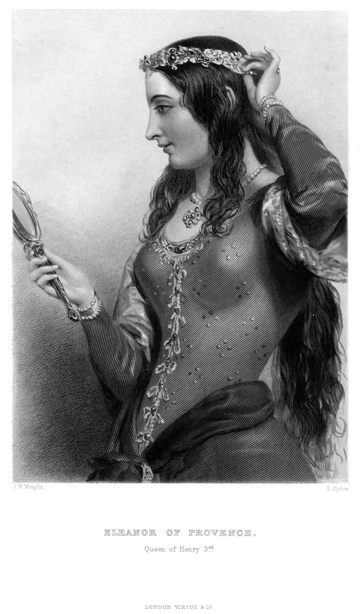 Eleanor of Provence c1223-1291, kuningas Henrik III:n kuningatar puoliso, 1800-luku. tekijältä B. Eyles
