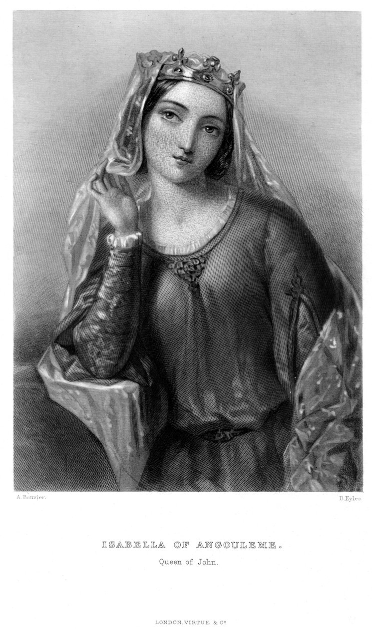 Isabella Angoulemesta 1187-1246, kuningas Johanneksen kuningatar puoliso. tekijältä B. Eyles