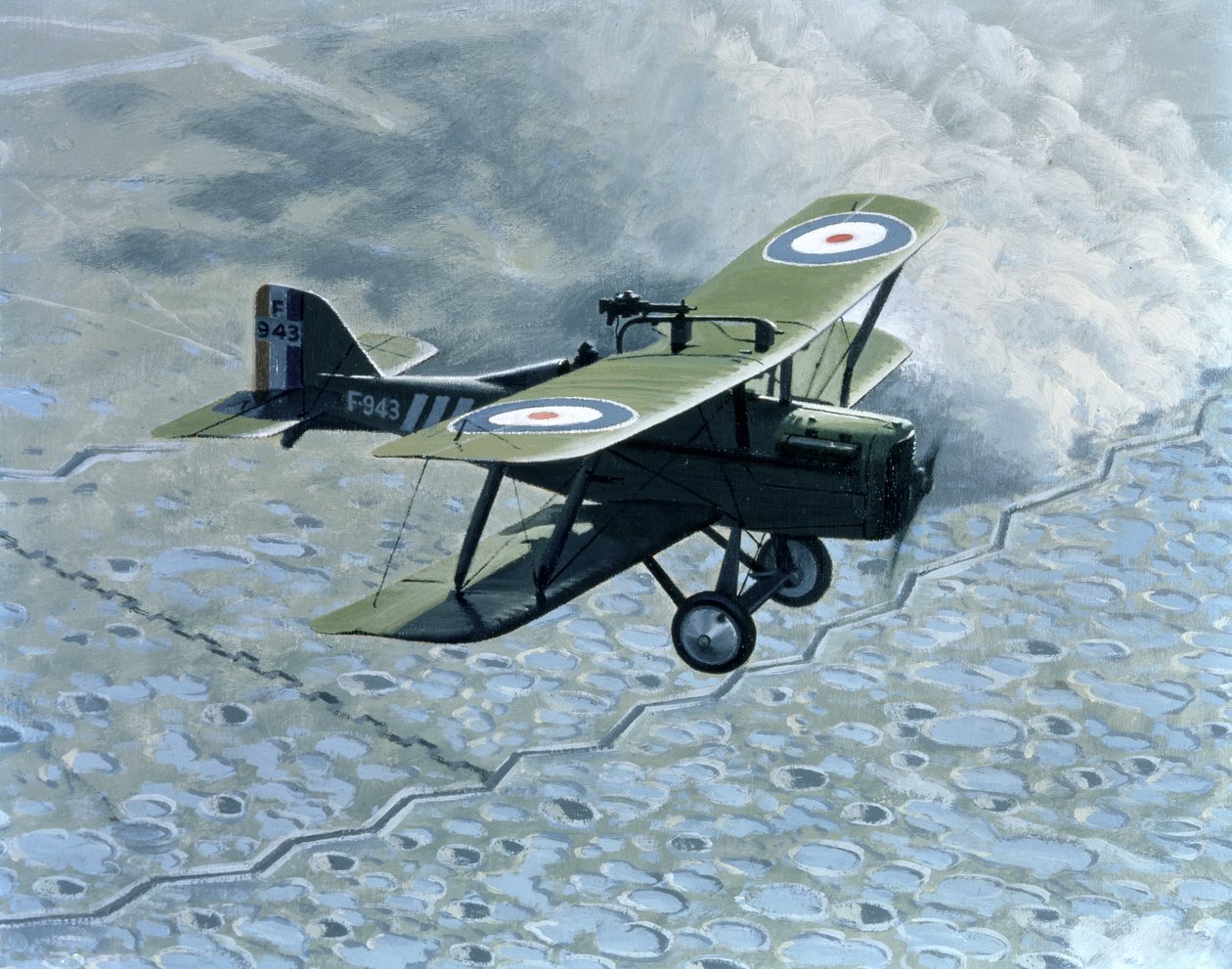 Royal Aircraft Factory SE5, yksipaikkainen Vickers- ja Lewis-ase, voimanlähteenä Hispano-Suiza tekijältä B. Withams