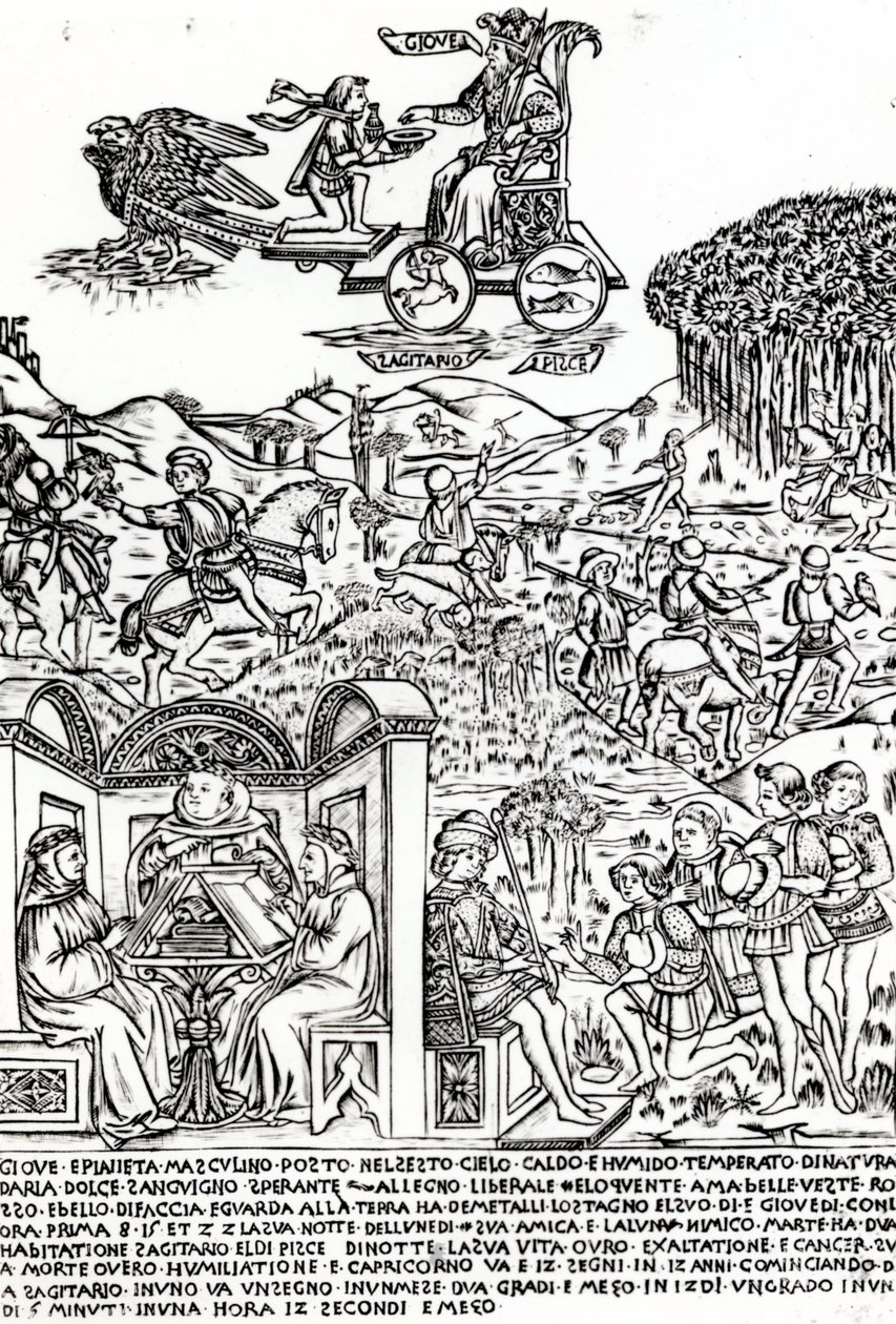 Jupiter, noin 1464 tekijältä Baccio Baldini