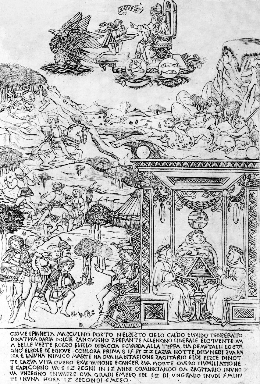 Jupiter, noin 1464 tekijältä Baccio Baldini