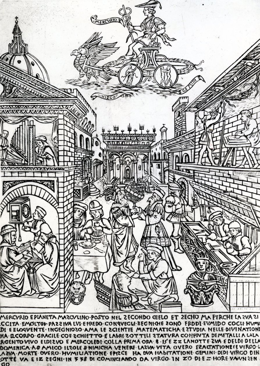 Mercury, noin 1464 tekijältä Baccio Baldini