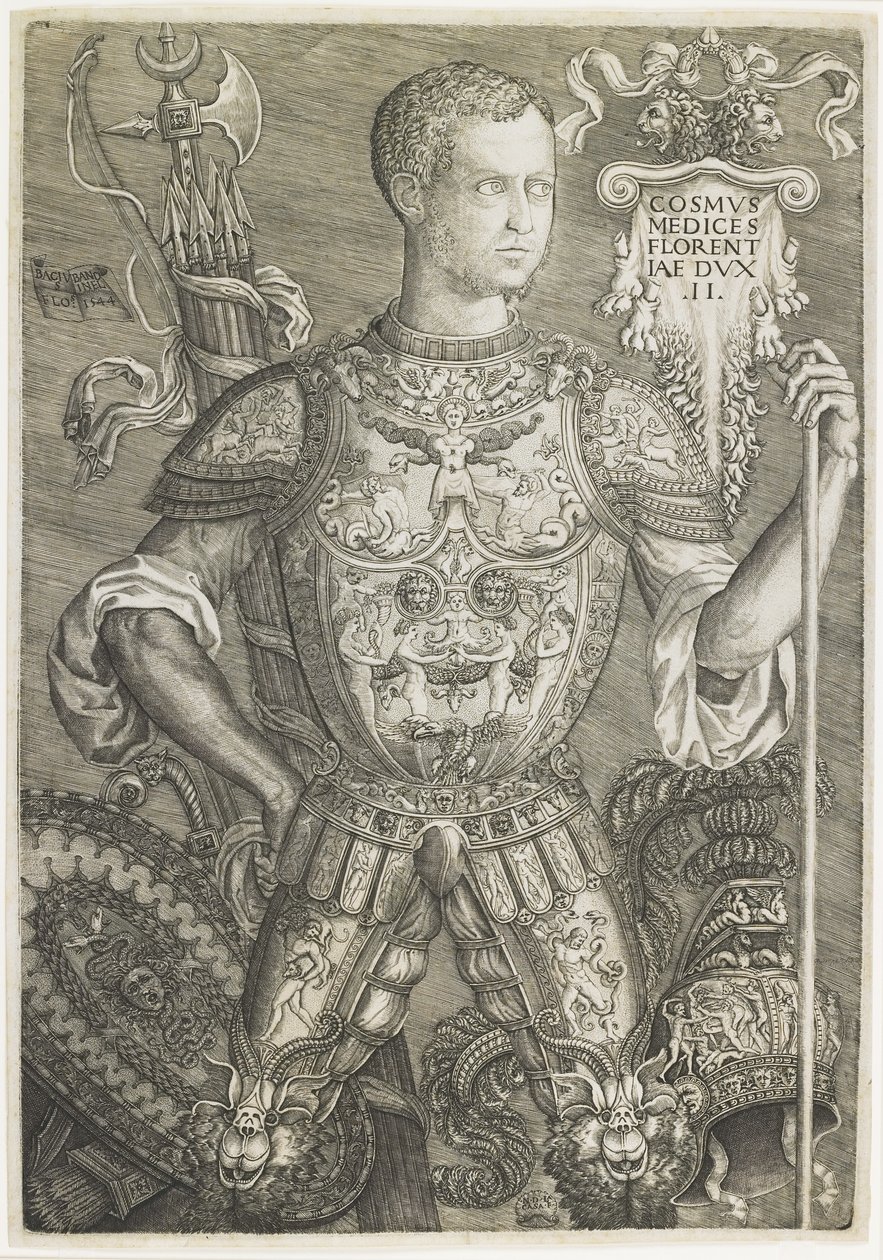 Cosmo I de Medici, kaiverrus Niccolo della Casa (fl. C.1543-48) tekijältä Baccio (after) Bandinelli