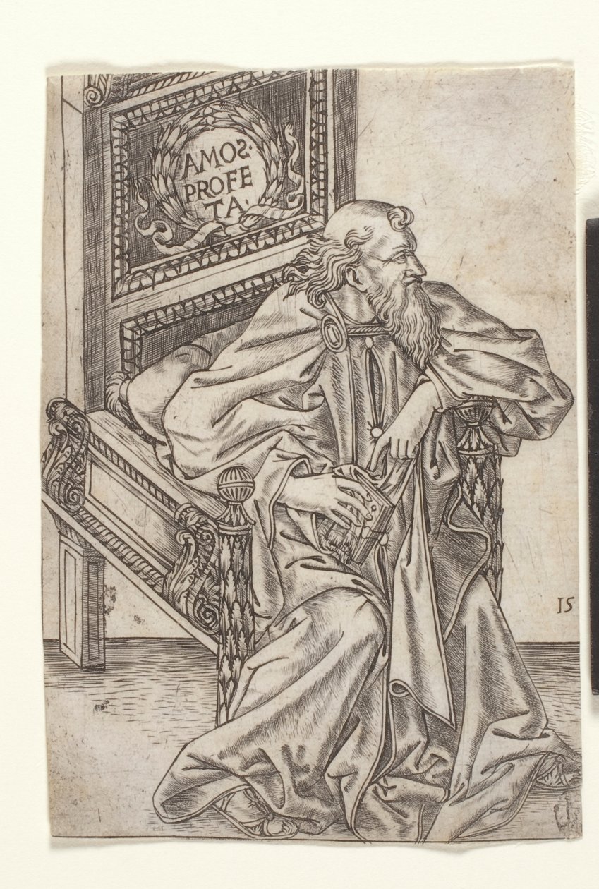 Amos, teoksesta "Profeetat", n. 1475 (kaiverrus) tekijältä Baccio Baldini