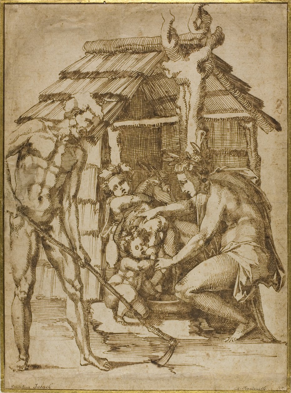 Ensimmäinen perhe ennen turvakotia, 1547-48 tekijältä Baccio Bandinelli