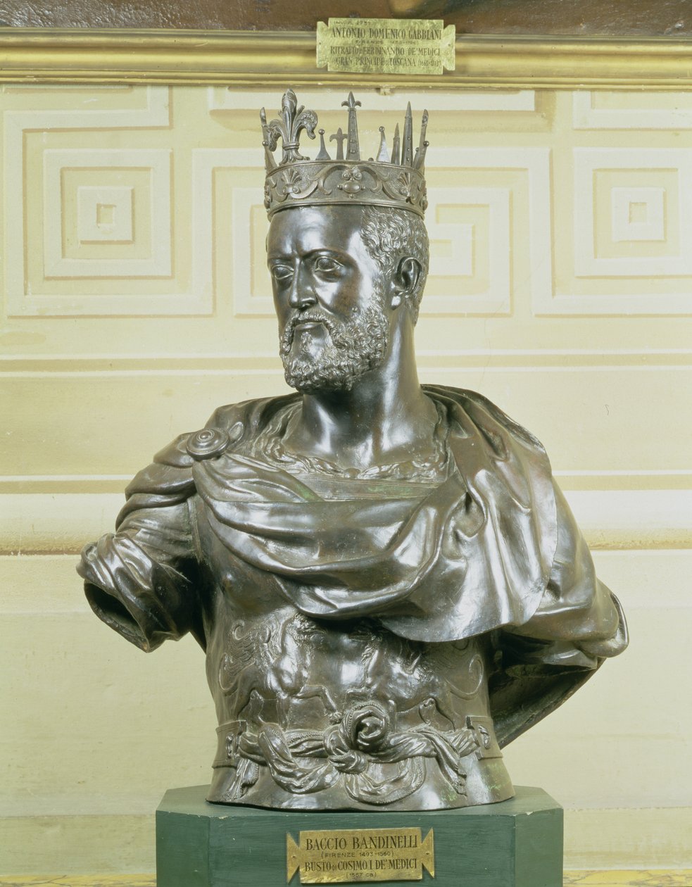 Cosimo I de Medicin (1519-74) muotokuva n. 1557 (pronssi) tekijältä Baccio Bandinelli