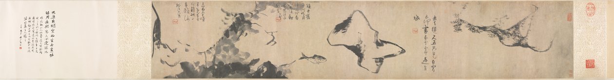 Fish and Rocks, 1600-luvun puolivälistä loppupuolelle. tekijältä Bada Shanren